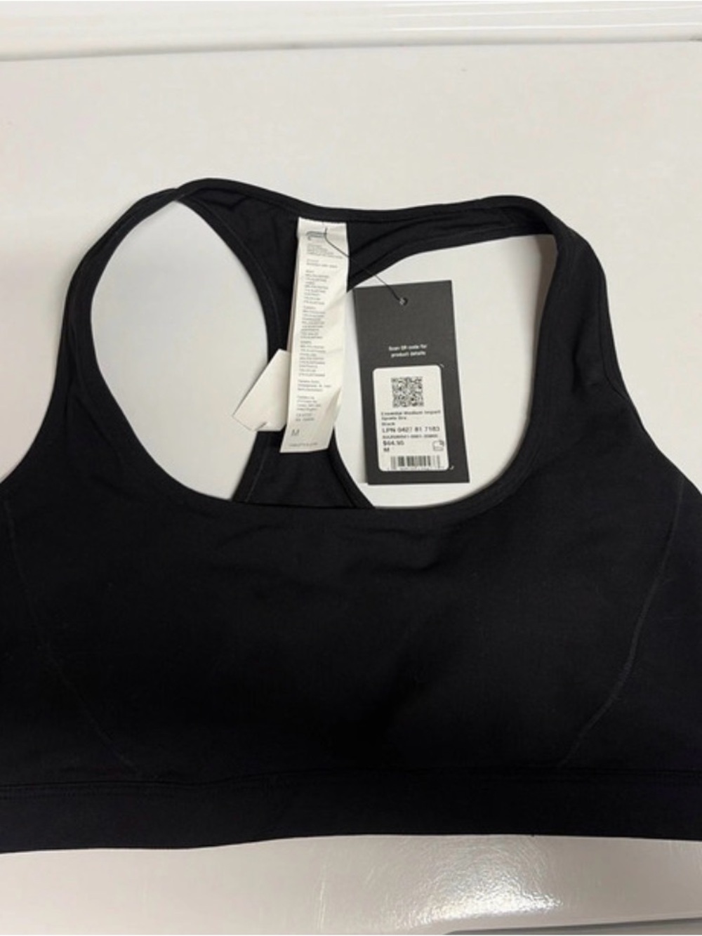 Fabletics Black Racerback Sports Bra